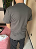 诚宜佳【3件装】纯棉短袖T恤男新款大码半袖男打底衫t恤圆领印花男半袖 KY7卡其+点线铁灰+蓝v黑 XL 建议 135/150斤 实拍图