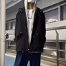 gxmy【四件套】冬季港风加厚假两件毛呢外套男搭配美式百搭编绳裤 黑色外套+黑高领+大绳裤+项链 加 XL (120-135斤) 实拍图