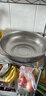 宏利 不锈钢漏盆家用厨房齐全滤水淘米篮加厚洗菜篮厨房沥水篮漏筛水果篮收纳篮 34.5cm口径双耳沥水篮 实拍图