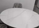 晨巢 岩板餐桌 实木餐桌椅组合现代简约可伸缩折叠吃饭桌子餐厅家具 黑白框架亮光雪山白-101皮椅款 1.2米一桌四椅 实拍图