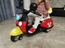 鹰豪 美奇儿童小摩托车小孩儿童车电动三轮玩具车可坐人宝宝车1-5电动 红黑色 实拍图
