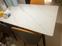 迪玛森岩板餐桌家用餐桌椅组合轻奢现代简约小户型饭桌客厅长方形桌子 亮光白【12MM厚】送货到家 130cm 【宽70CM】一桌四椅 实拍图