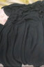 莎妮朵罗连衣裙夏雪纺裙新品显瘦款短袖V领遮肚子时尚小黑裙子15956 黑色 3XL建议140-160斤穿着 实拍图