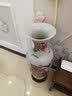 垚罄 陶瓷粉彩落地大花瓶客厅工艺品摆件花艺 1米大花瓶酒店企业 花开富贵 朵花 90cm单根 配底座 实拍图
