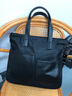 BOY CLN品牌 单肩包女 新款真皮女包大容量饺子背包休闲商务通勤尼龙手提电脑包男上班斜挎包托特包 典雅黑 大号 实拍图