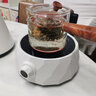 瓷牌茗茶具（cipaiming teaset）瓷牌茗 耐热玻璃茶壶煮茶器套装功夫茶具家用普洱泡茶壶蒸茶器 《几何》白色 实拍图