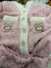欧鹿汐月子服秋冬法兰绒加厚加绒保暖孕妇睡衣冬季双面珊瑚绒产后哺乳衣 AMXR-1135粉色 L码 (建议90-110斤) 实拍图
