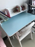 麒年轩 北欧实木书桌家用小户型办公桌学习桌简约书柜组合课桌小学生实木作业桌椅套装写字桌笔记本电脑桌子 天蓝色 1米书桌+书架+椅子 实拍图
