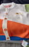MQDMINI童装儿童毛衣男童开衫毛线外套中小童针织衫 撞色抽象羊杏色 100  晒单实拍图