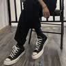 匡威（Converse）【滔搏运动】匡威男鞋女鞋低帮帆布鞋复古系带硫化鞋情侣款黑色 162058C 43 实拍图