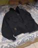 季言重磅短款工装做旧衬衫外套男春秋厚款长袖美式复古军旅风黑色上衣 黑色 L 实拍图