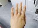 舒弗卡家同款情侣戒指简约莫桑钻求婚对戒结婚戒指520送女朋友礼物 无钻玫瑰金 美码8号 实拍图