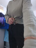 奈加图职业西装裤直筒女裤秋冬显瘦工作裤子蓝色长裤银行女士西服西裤女 黑色款裤子(春秋季) 常规 XL 实拍图