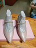 他她（TATA）仙女风凉鞋女空鞋粗跟尖头高跟鞋女秋季新款7RZ02BH4 浅粉 36 实拍图
