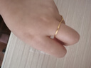 周六福（ZLF） 黄金戒指女足金999单个可叠戴光圈指环手饰 计价 沙面20号-1.54g 实拍图