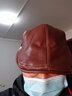圣咯坷男士皮帽牛皮皮质帽子春秋冬季休闲贝雷帽中老年人时尚老头鸭舌帽 鸭舌帽  棕色（不带护耳） M 尺码可调节(58-60c) 实拍图
