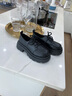 CAMILA KSENIA小皮鞋英伦风女士2025新款秋季厚底时尚百搭单鞋松糕乐福鞋子品牌 哑光黑 38 实拍图