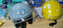 Andes HELMET头盔电动车男女士冬季防风雾四季通用半盔安全帽可爱卡通 秋蓝小朵拉【新国标透明】 均码 实拍图
