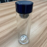 FU+玻璃杯男士商务泡茶杯带茶隔 茶杯耐热便携 高档商务礼品定制杯子 睿-双层深海蓝310ML 实拍图