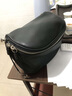 ANDSEEYOU品牌 马鞍包女 日系手机小背包 软牛皮贝壳包 潮流真皮单肩斜挎包 黑色 实拍图