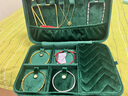 上品美创 高档绒布首饰盒项链耳钉耳饰高级精致手镯饰品黄金珠宝收纳盒 翡翠绿 实拍图