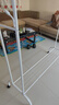 傲鲸 简易晾衣架落地家用衣帽架阳台双杆式挂衣架卧室户外衣服挂衣架 150cm- 白双杆+帽钩+单层+滑轮 实拍图