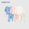 aqpa【195g新疆棉】婴儿内衣套装纯棉衣服秋冬男女宝宝儿童秋衣秋裤 彩虹精灵 110 实拍图