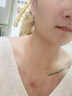 千影黄金项链女款9999足金水波链粗细锁骨链男链子绞丝链真金首饰结实 重4.79-4.9g 约43-47(含工费18) 实拍图
