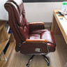 凯联（KAILIAN）真皮老板椅可躺牛皮大班椅子商务电脑椅书房家用舒适久坐办公座椅 【店长推荐】黄棕色+搁脚 头层牛皮＋按摩 实拍图