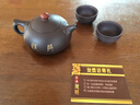 名壶秋月 宜兴紫砂壶原矿老紫泥名家纯全手工茶壶功夫泡茶壶茶具悟道西施 双鱼荷花泥绘送2杯 实拍图