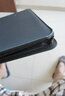朗捷 商务A4皮质文件夹拉链包 多功能销售夹 销讲资料夹经理夹带计算器 12为普通计算器+蓝色 实拍图