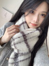 万物生围巾冬季女白色格子韩系氛围感灰色情侣秋冬配大衣时尚披肩 实拍图