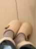 俞兆林男女居家厚底毛线绒保暖情侣棉拖鞋 A2057 米粉 38-39 实拍图
