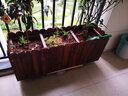 卉腾鑫腾定制防腐木花箱碳化实木花盆花槽花箱长方形阳台种菜种花盆特大种植箱户外花箱 长100*宽30*高40板厚1.2cm 实拍图