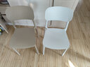树浩家用加厚塑料餐椅餐桌休闲吃饭椅子网红现代简约餐厅商用凳子靠背 【升级版本款】奶油白+坐垫 实拍图