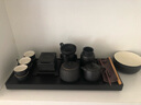 茶锦记乌金石茶盘功夫茶具套装家用简约电磁炉烧水壶一体茶具盘大号石头 50*20*3（cm）单茶盘 实拍图