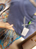 华夏子屋针织衫毛衣开衫外套女春秋新款韩版V领百搭薄款上衣女 蓝+紫色 XL（建议115-125斤） 实拍图