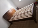 初屋 床 实木床1.8米双人床现代中式卧室橡胶木婚床 胡桃色 单床 框架床(1500mm*2000mm) 实拍图