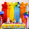 仕彩 气球流苏纸彩条飘带生日布置彩带马卡龙纹纸儿童派对装饰背景墙 实拍图