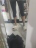 贵娇儿（GUIJIAOER）紧身运动长裤男秋季加绒保暖跑步裤速干高弹篮球裤训练打底九分裤 鲨鱼黑七分裤 XL（175-180高) 实拍图