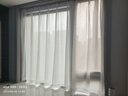 DAIFEINA 薄纱白纱窗帘纱帘阳台沙白沙白纱帘透光不透人幻影纱帘 幻影纱-挂钩 2.9米*2.7米 1片 （高可改短） 实拍图
