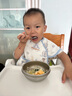 蒂乐宝宝吃饭围兜嘴婴儿辅食无袖罩衣夏天防水防脏儿童饭兜反穿衣 梦幻蓝鲸【防污免洗 一擦既净】 均码（0~3岁） 实拍图