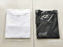 拇指白小T【拍1发2】二代水光纯棉夏短袖t恤男女三防白小丅圆领上衣 【三防款】男款皓白 4XL 实拍图
