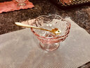 佳亿厨连 玻璃高脚杯水果汁甜品酸奶雪糕杯冰沙杯奶昔杯冰激凌杯冰淇淋杯 278粉杯+一个金色樱花勺 实拍图