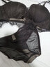 KJ法国性感聚拢内衣女无钢圈小胸罩收副乳调整型上托蕾丝文胸套装 黑色 85B=38B(配XL码内裤) 实拍图