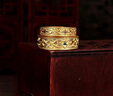 中国黄金（CHINA GOLD）足金999古法婚庆情侣活口对戒送老婆七夕情人节礼物黄金复购补贴 男戒 净金重约11.47g 实拍图