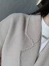 雷公馆 毛呢大衣女2026秋冬新款毛呢外套中长款羊毛双面呢显瘦呢子大衣 2256米白色 M 实拍图
