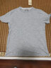 无印良品 MUJI 男式 粗细不均棉线 天竺编织 条纹短袖T恤 ABB04A0S 灰色X横条 XS 实拍图