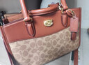 蔻驰（COACH）女士BROOKE CARRYALL 28号斜挎包手提包老花款女包 B4/棕黄色 锈红色 实拍图