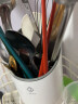 建厦沥水筷子架勺子厨房置物架筷笼多功能厨房餐具收纳架筷子筒家用 台置款-白色 实拍图